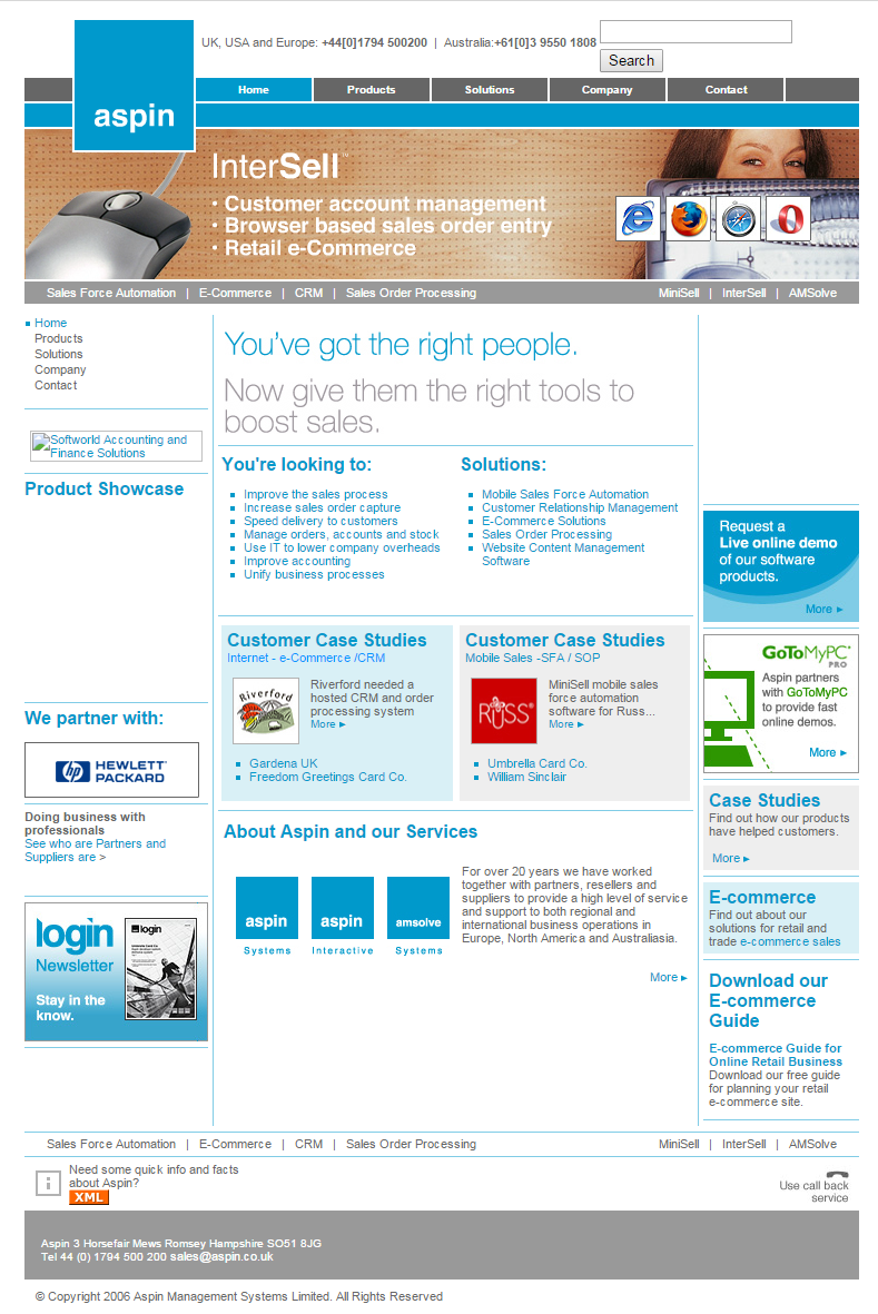 2006 Aspin homepage