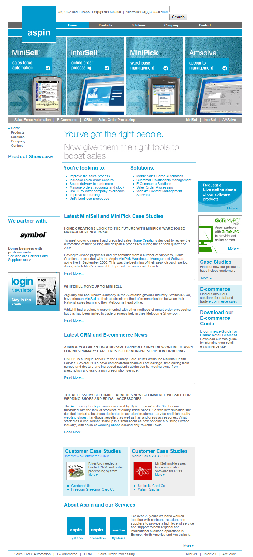 2007 Aspin homepage