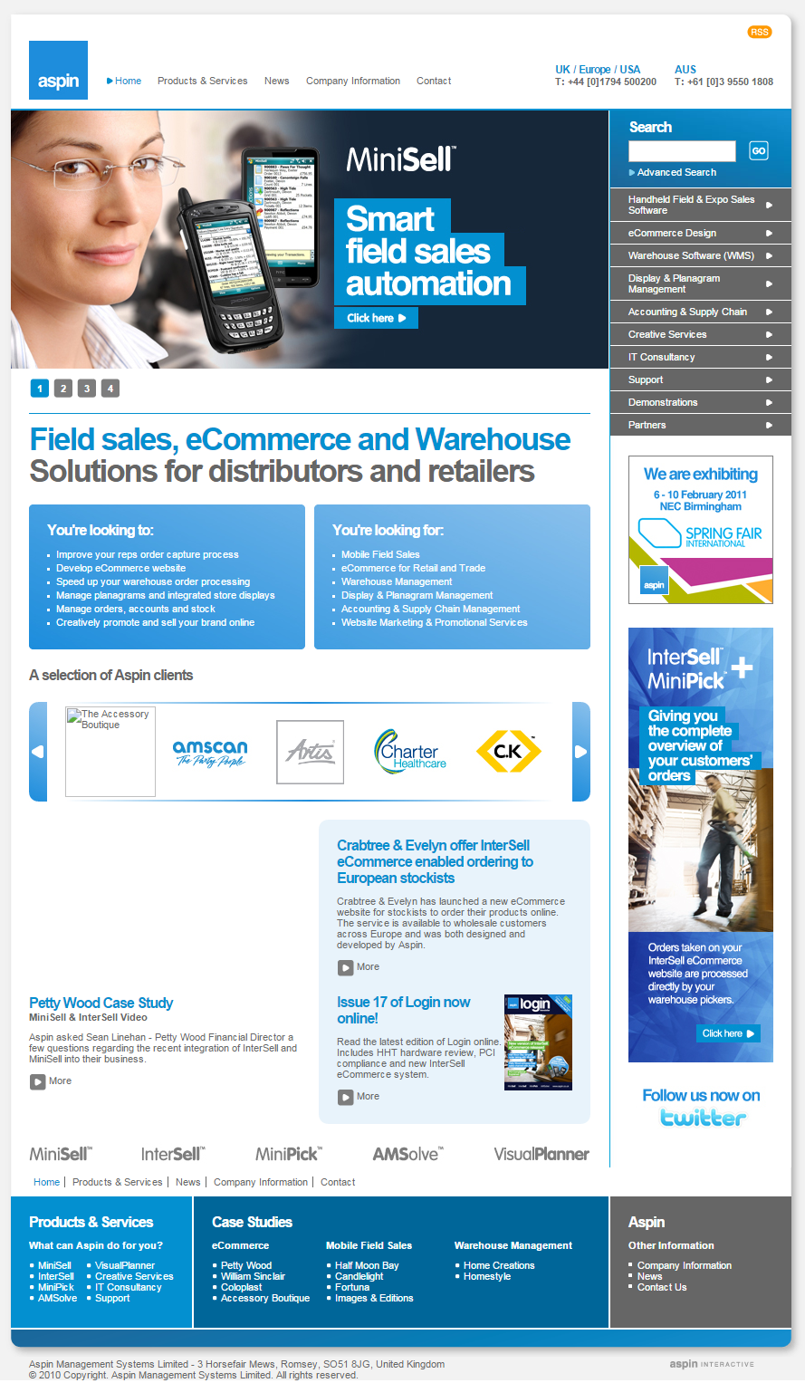 2010 Aspin homepage